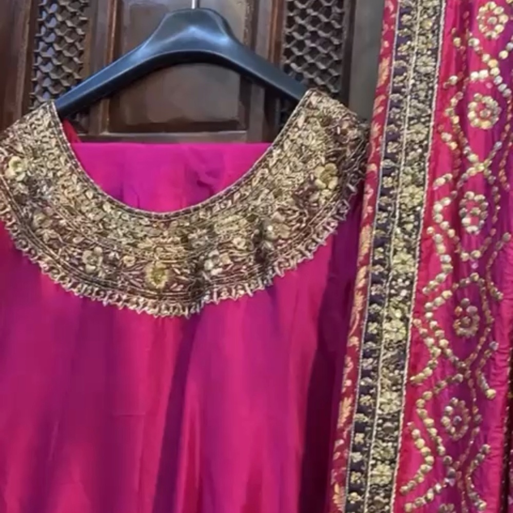 xl Pakistani top designer Formal  gown for any wedding event with heavy Chunri